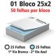 01 Blocos E Talões 25 Folhas Ap 75g