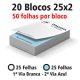 20 Blocos E Talões 25 Folhas Ap 75g